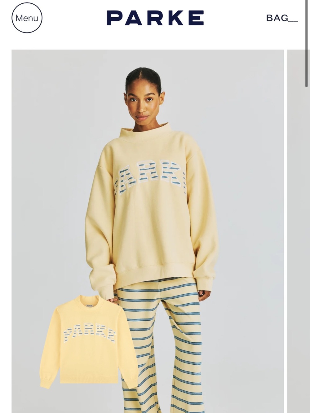 NEVER WORN Parke Varsity Mockneck Mommy & Me: Peel + Peel Stripe XXL